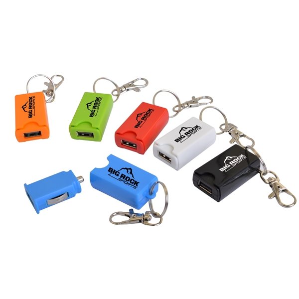 USB Car Charger on a KeyChain