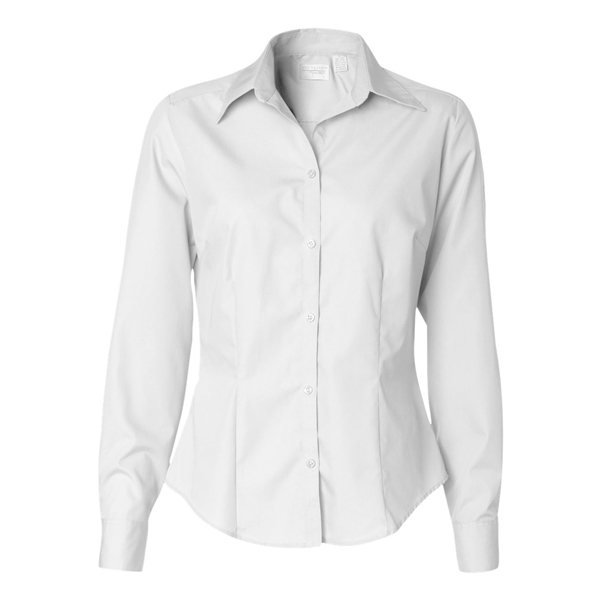 Van Heusen - Womens Silky Poplin Shirt - WHITE
