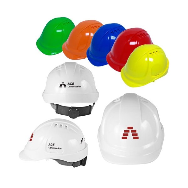 Vented Cap Style Hard Hat with 6- Point Ratchet Suspension