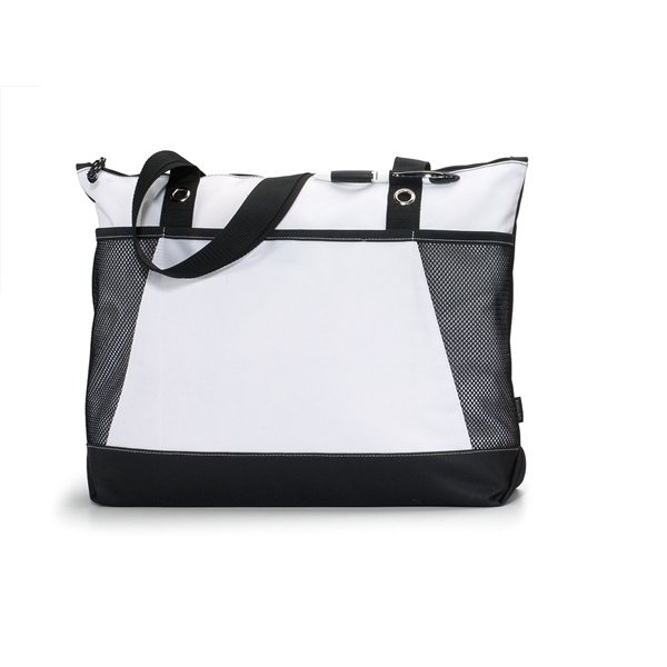 Venture Business Black Polyester Tote Bag