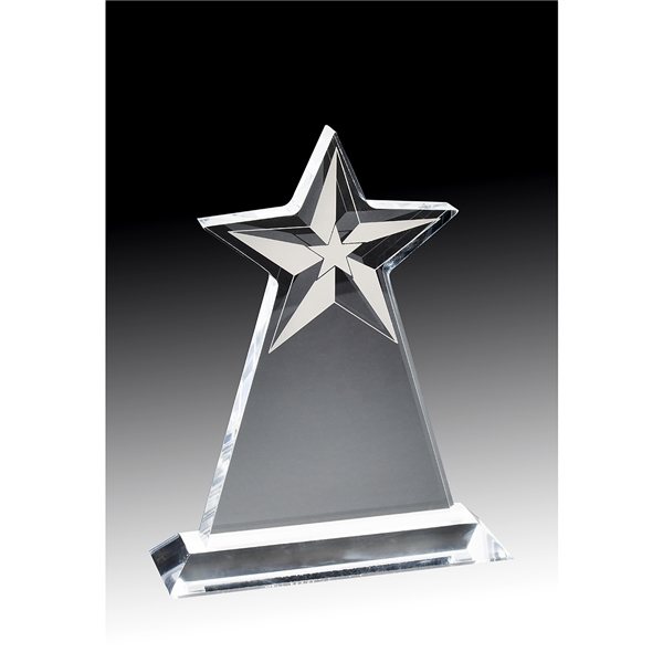 Vertical Star Acrylic Award - 7x9x3 in
