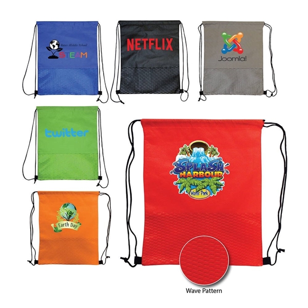 Promotional Wave NW Drawstring Backpack