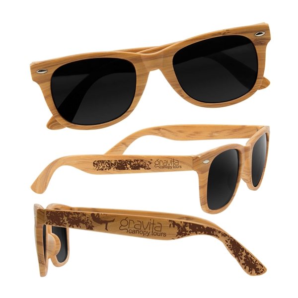 Wood Grain Design Sunglasses