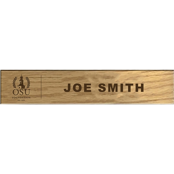 Wood Name Bar