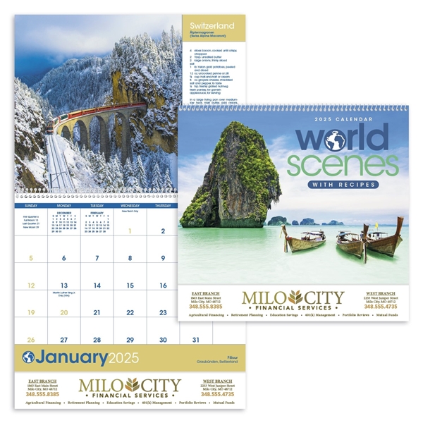 World Scenes with Recipe - Triumph(R) Calendars