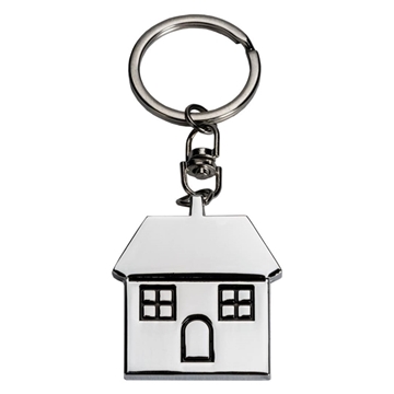Promotional House Shaped Casa Metal Keychains - Metal Keychains