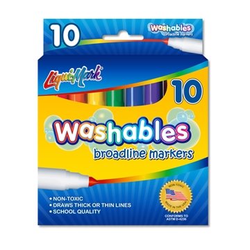 10 Pack Washable Markets (Assorted Colors) Case of 72 Sets