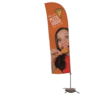 Promotional 10.5' Value Blade Sail Polypropylene Banner Kit (Single-Sided  with Cross Base) $179.52