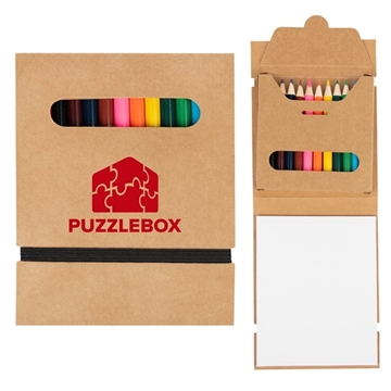 12- Piece Colored Pencil Set With Paper