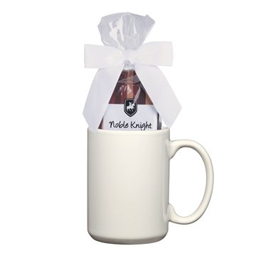 15 oz Full Color Mug With Two Packs Of Hot Cocoa