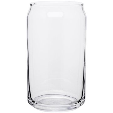 16 oz Plain Soda Can Shaped Glass Cup - Clear