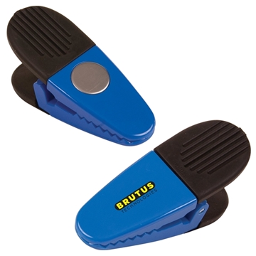 aerial view a blue multi - color custom promotional jumbo magnetic memo paper clip, image 1 of 2