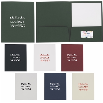 a group of 9-5/8w x 11-3/4h linen taskright gloss two - pocket presentation folder