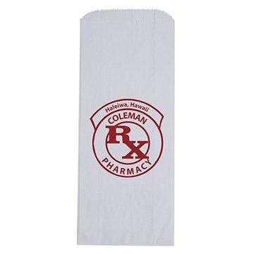 Traditional White Paper Pharmacy Bag