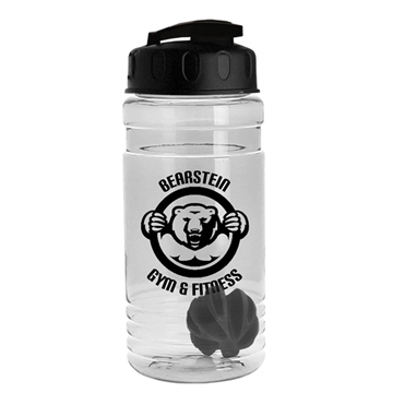 Promotional 20 oz Clear Groove Shaker Bottle With USA Flip Lid $3.06
