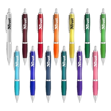 a group of curvaceous curvy gel ink click pen