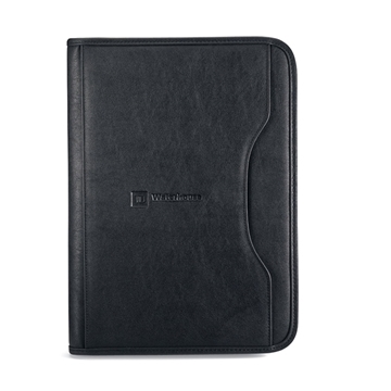 Deluxe Zipper Closure Executive Leather Padfolio