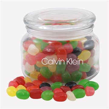 3 1/4 Round Glass Jar With Jelly Beans