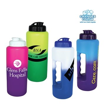 Custom Mood Color Change Water Bottle with Flip Top Cap 32oz - Progress  Promotional Products