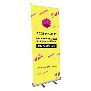 33" Retractable Polypropylene Banner With Stand