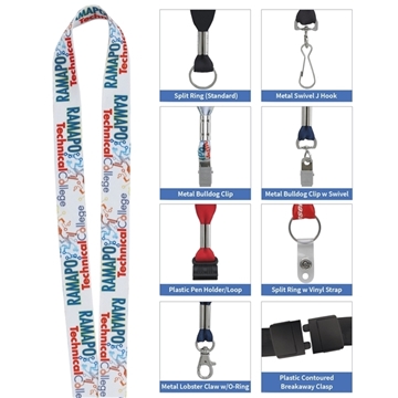 1/2 Double end clip lanyards - Swivel J Hook