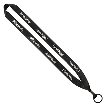3/4" Polyester Lanyard with Metal Crimp & Split-Ring