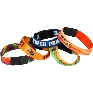 3/4 Sublimated Heavy Weight Satin Cloth Wristband