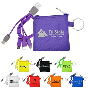 4-In-1 Colorful Pouch Cable Set