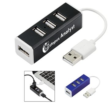 4 Port Aluminum USB Hub
