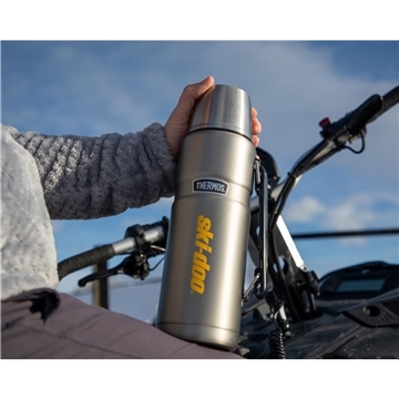 Amazing Items Personalized 40 Oz Insulated Water Bottle - Custom Name Stainless Steel With Straw Lid & Rotating Handle (Fire Red) - View #2
