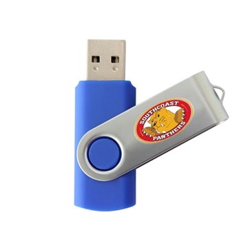 a group of classic colored swing swivel usb flash drives - saver