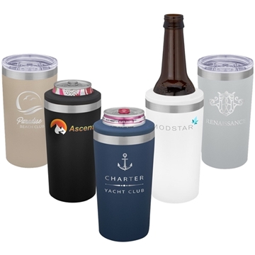 aerial view a group of 14 oz urban peak(r) 4- in -1 tumbler / cooler, image 1 of 7