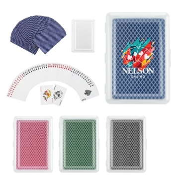 aerial view a group of playing cards in case, image 1 of 6