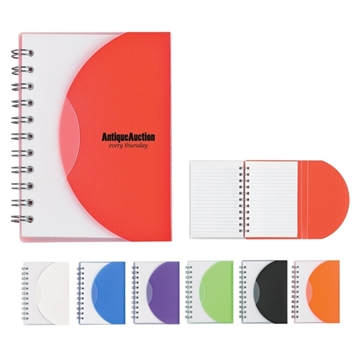 a group of mini spiral notebook