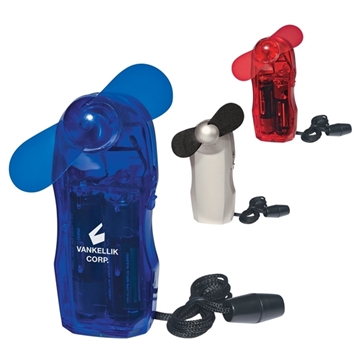 a group of battery operated led mini hand fan w / soft blades