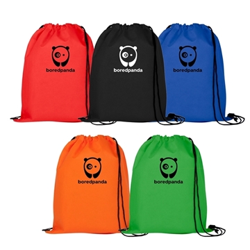 a group of the titan drawstring backpack - 14 x 17