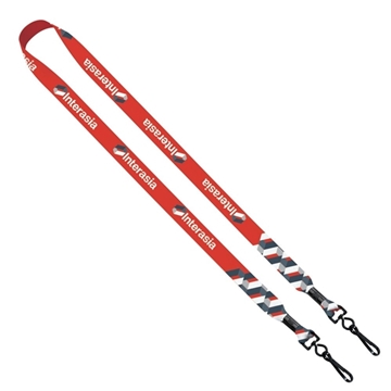 3/4" 2-Ended Dye-Sublimated Lanyard with Metal Crimp and Metal Swivel Snap