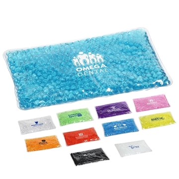 Large Aqua Rectangle Pearls Hot Cold Pack