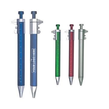 Caliper Shaped Novelty Click Pen