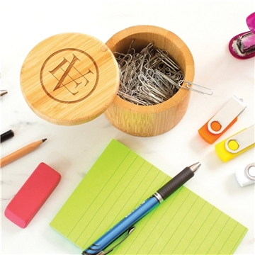 Bamboo Round Salt Box
