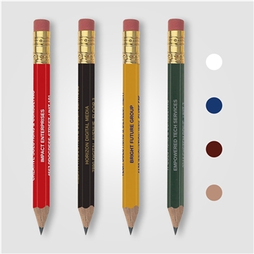 Hex Golf Pencil With Eraser In Custom Colors