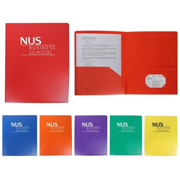 8.5" x 11" 2 Vinyl Pocket Folders with Card Slot