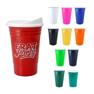 Promotional 16 oz Double Wall Insulated "Party" Plastic Cup $2.19
