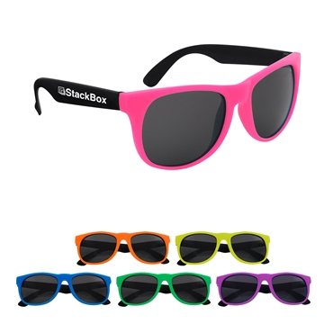Kapowski Rubberized Two Tone Sunglasses