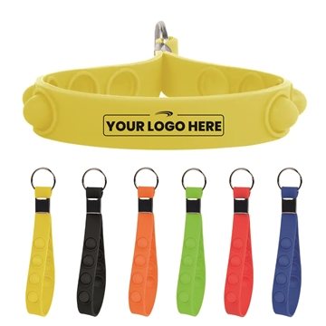 Silicone Bubble Push Pop Stress Relief Keychain