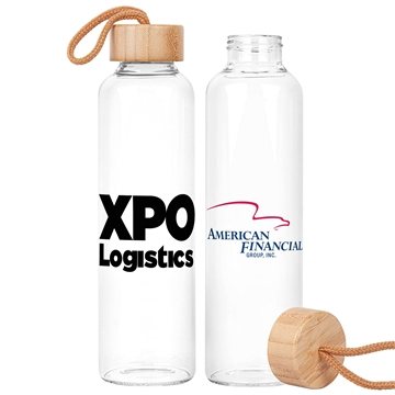 Vidro Glass Bamboo Bottle 18 oz