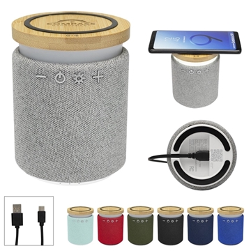 Ultra - Sound Speaker with 10W Bamboo Wireless Charger