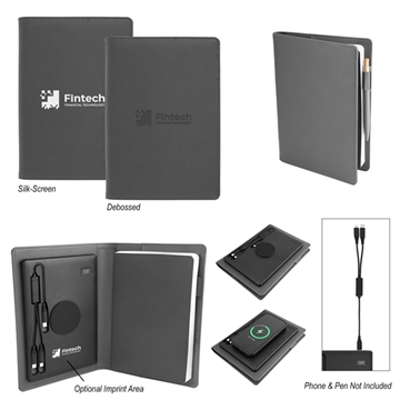 Power Folio With Wireless Charger & Power Bank