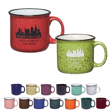 White Campfire Ceramic Mug 15 oz