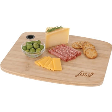 Bamboo Large Cutting Board with Silicone Grip